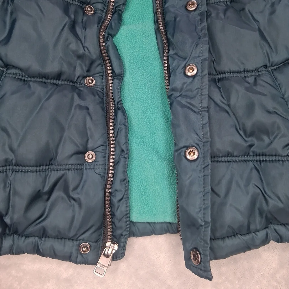 Calvin Klein Puffer Hooded Jacket Toddler Boys  Dark Green Outdoor Winter Coat 4